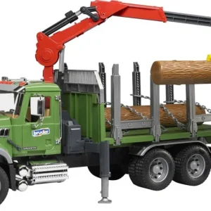Endast denna vecka 02824 MACK Timmertransportbil Med Lastkran 1 set